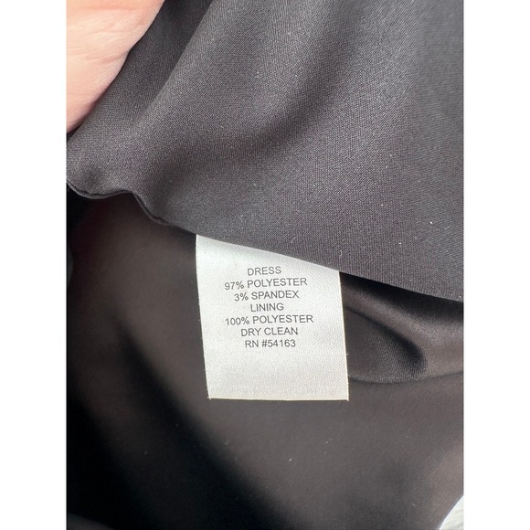 Jessica Simpson Black One Shoulder Ruched Column Gown Size 4 Formal Maxi Dress - Picture 7 of 7